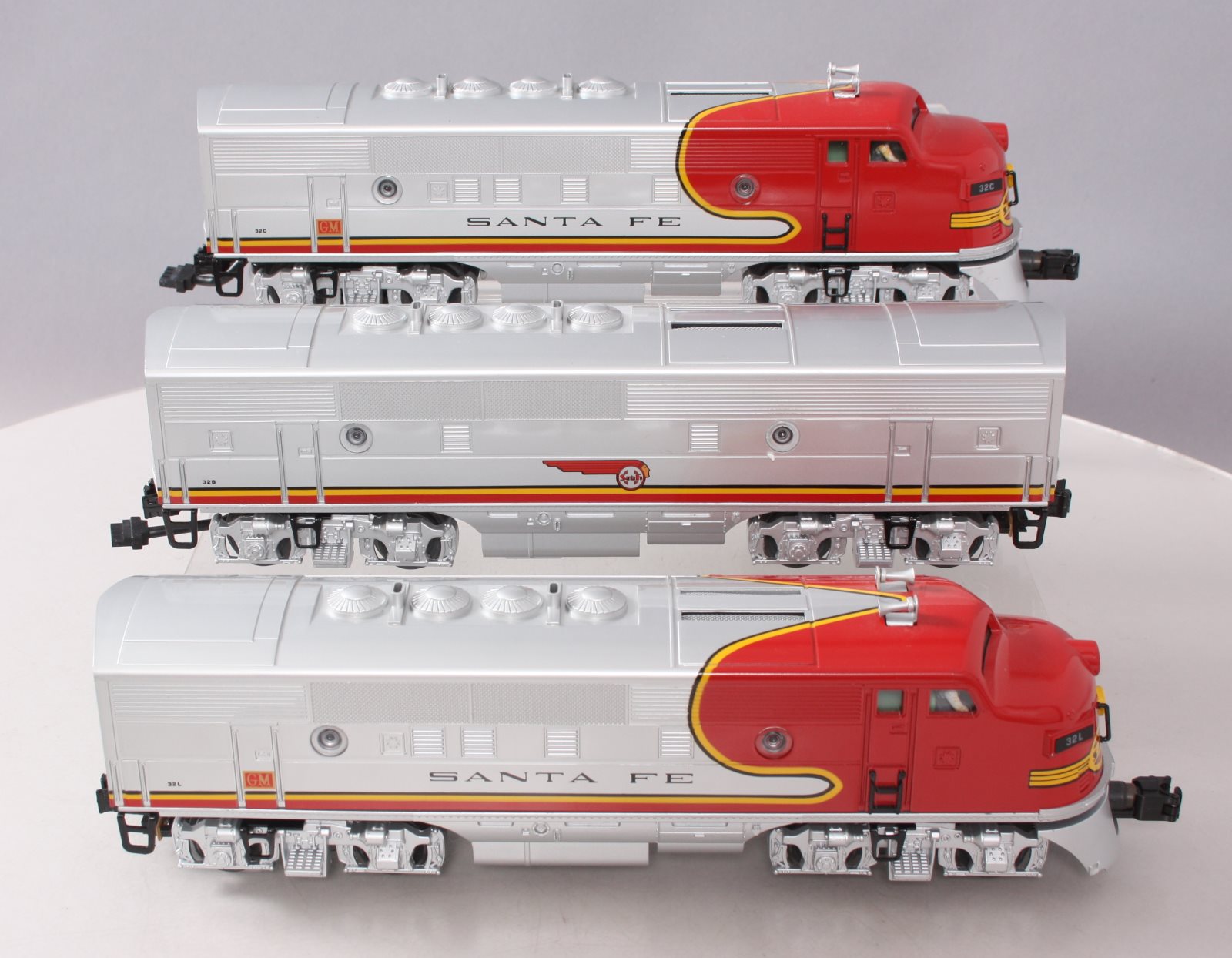 MTH 30-20158-1 ATSF F3 ABA Diesel Engine Set w/PS3 ##32L/32C/32B