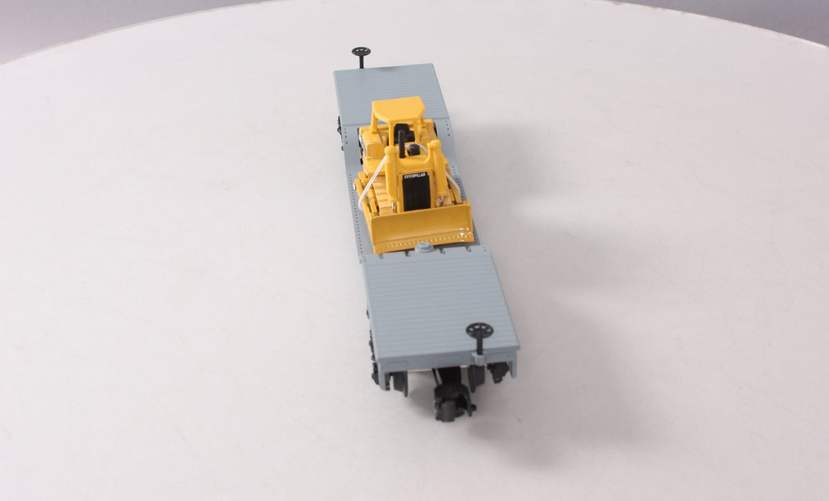MTH 30-7618 O Gauge MTH Depressed Center Flatcar #19982 with Ertl Bulldozer LN/Box