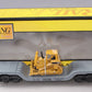 MTH 30-7618 O Gauge MTH Depressed Center Flatcar #19982 with Ertl Bulldozer LN/Box