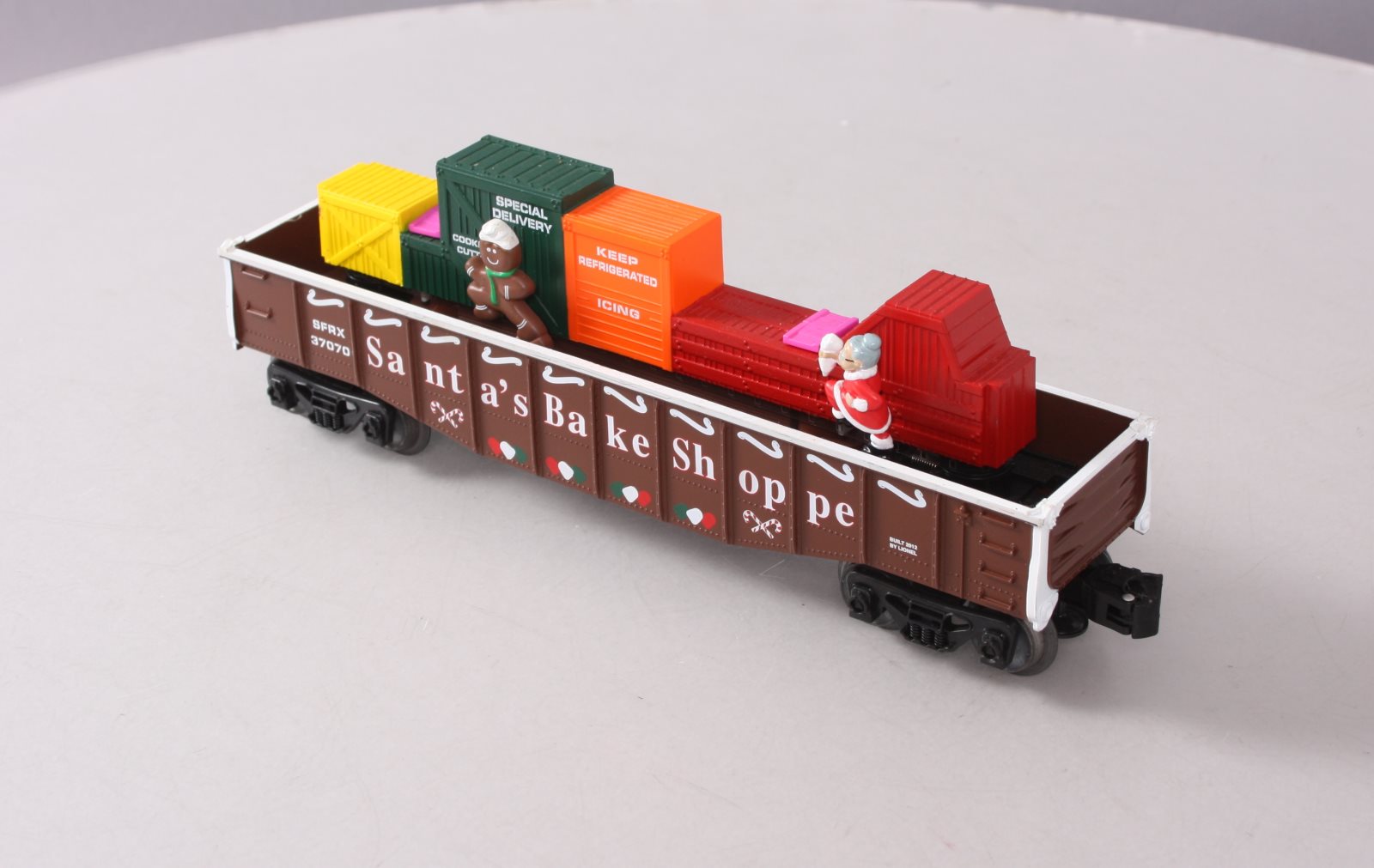 Lionel 6-37070 O Gauge Christmas Gingerbread Animated Gondola Car LN/Box