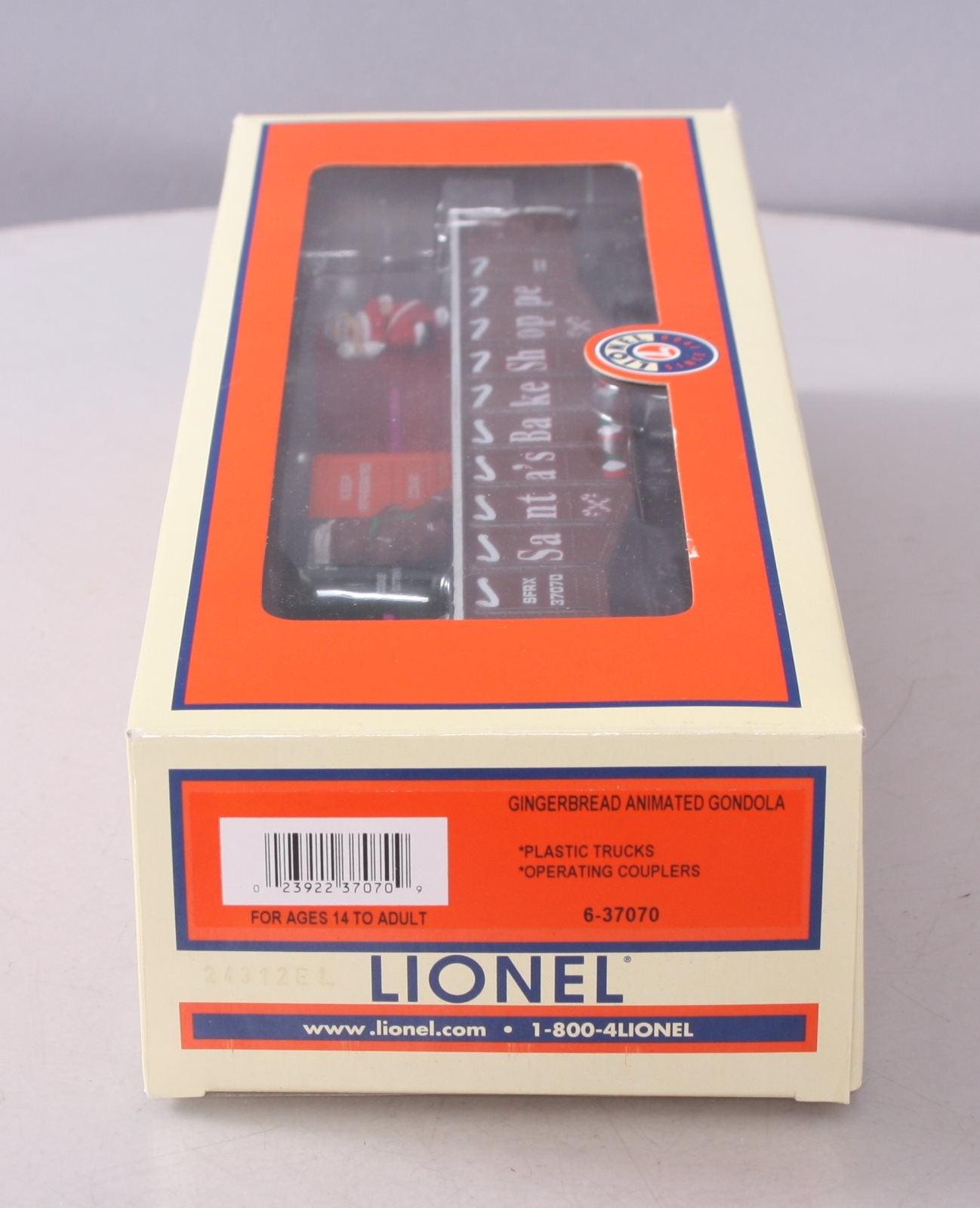 Lionel 6-37070 O Gauge Christmas Gingerbread Animated Gondola Car LN/Box