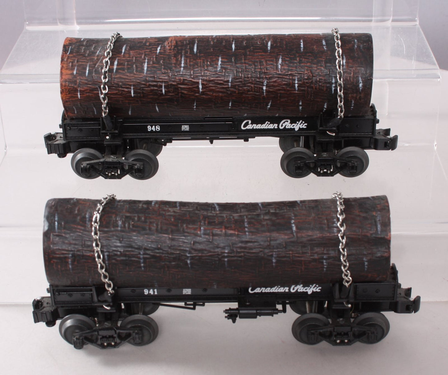 Lionel 6-27826 O Gauge Canadian Pacific Skeleton Log Car 2-Pack LN/Box