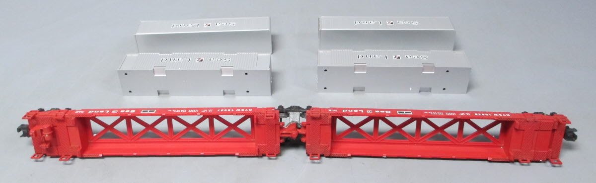 Lionel 6-16936 O Gauge Susquehanna Sea Land Maxi-Stack Flatcar LN/Box