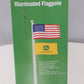 Lionel 6-84306 O PEP John Deere Illuminated Flagpole NIB