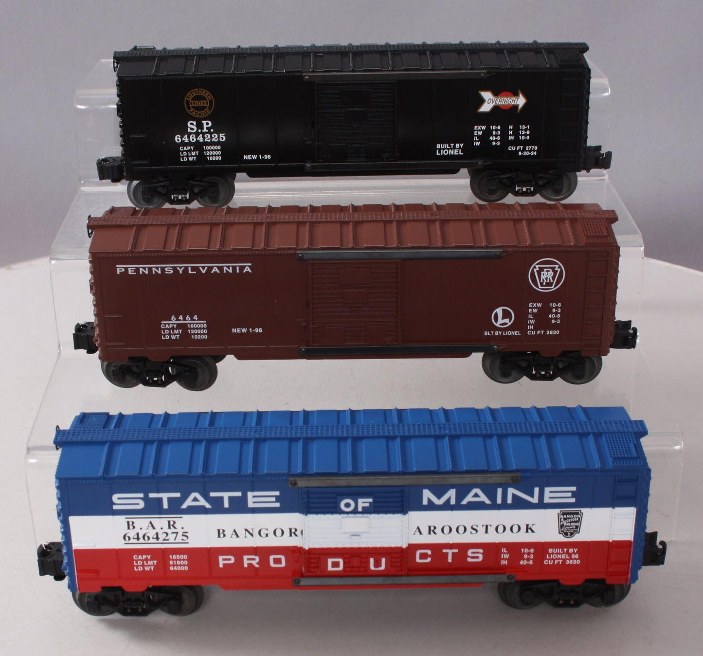 Lionel 6-19272 O Gauge 6464 Boxcars Series 3-Car Set #4 LN/Box