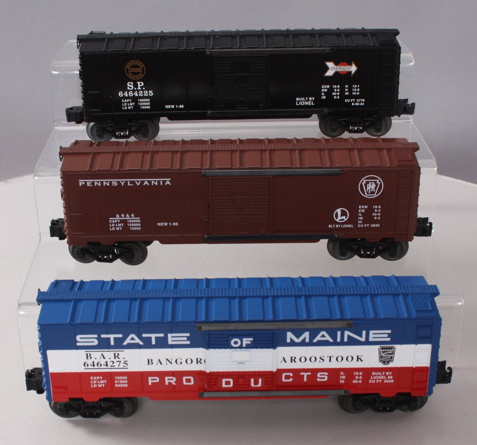 Lionel 6-19272 O Gauge 6464 Boxcars Series 3-Car Set #4 LN/Box