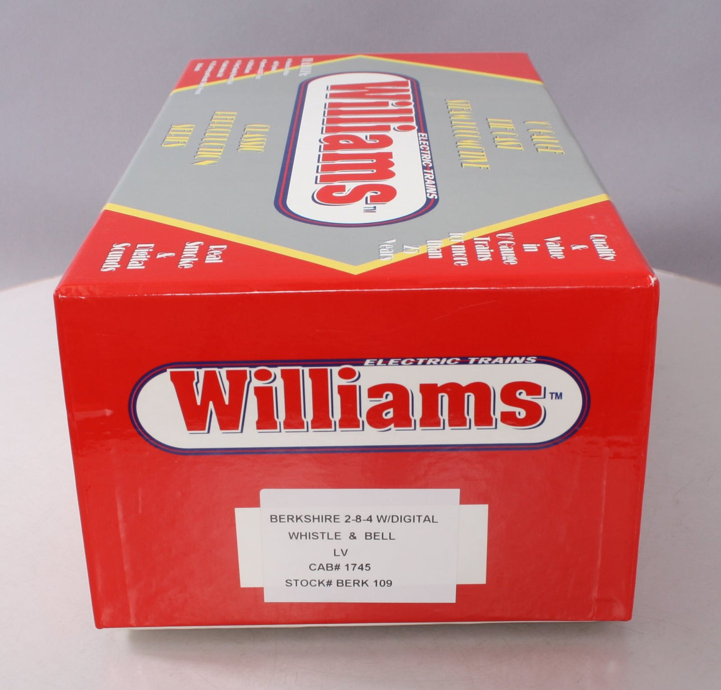 Williams BERK109 Lehigh Valley Berkshire 2-8-4 w/Digital Whistle & Bell #1745 LN/Box