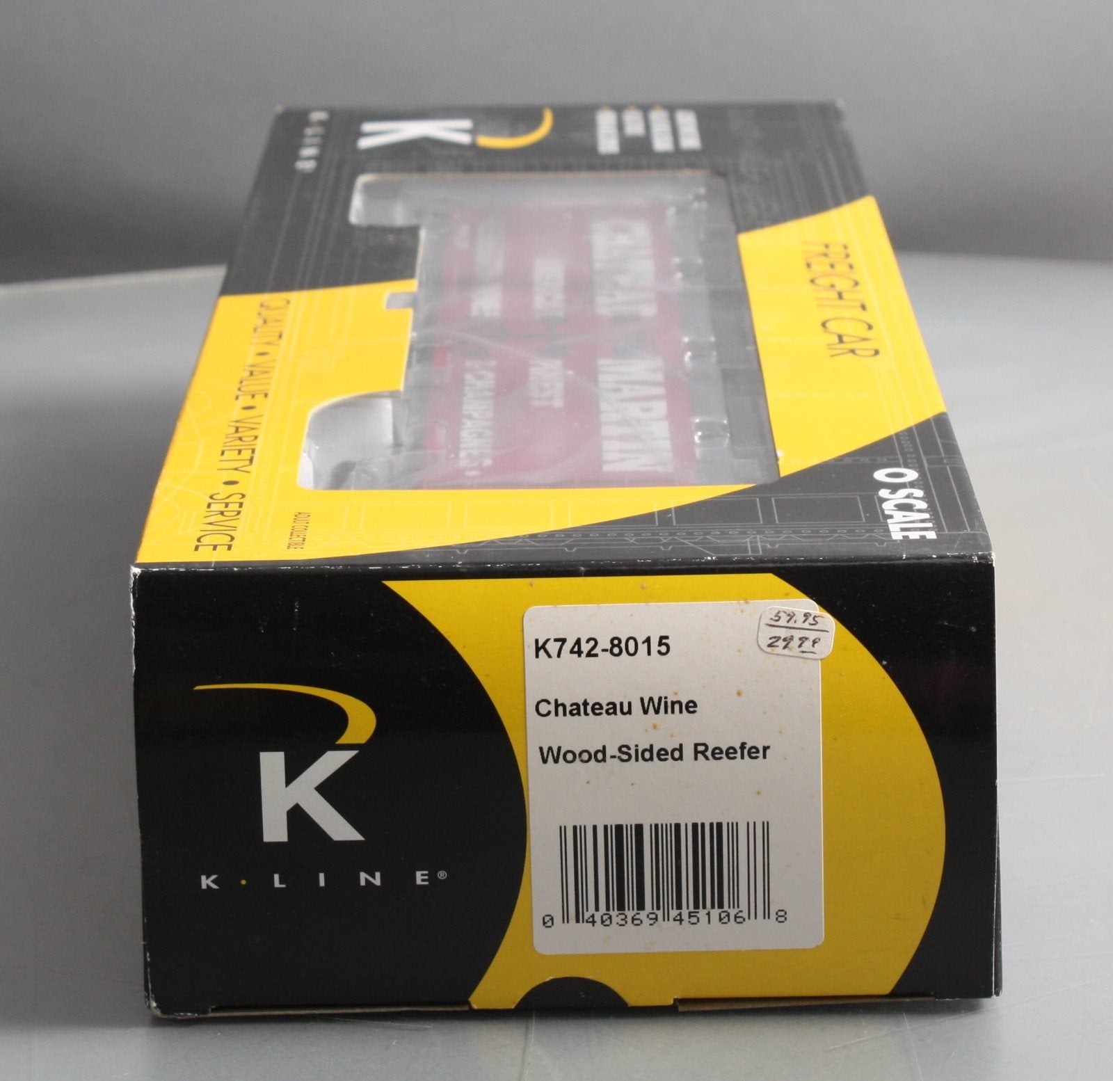K-Line K742-8015 O Gauge Chateau Wine Refrigerator Car #157 LN/Box