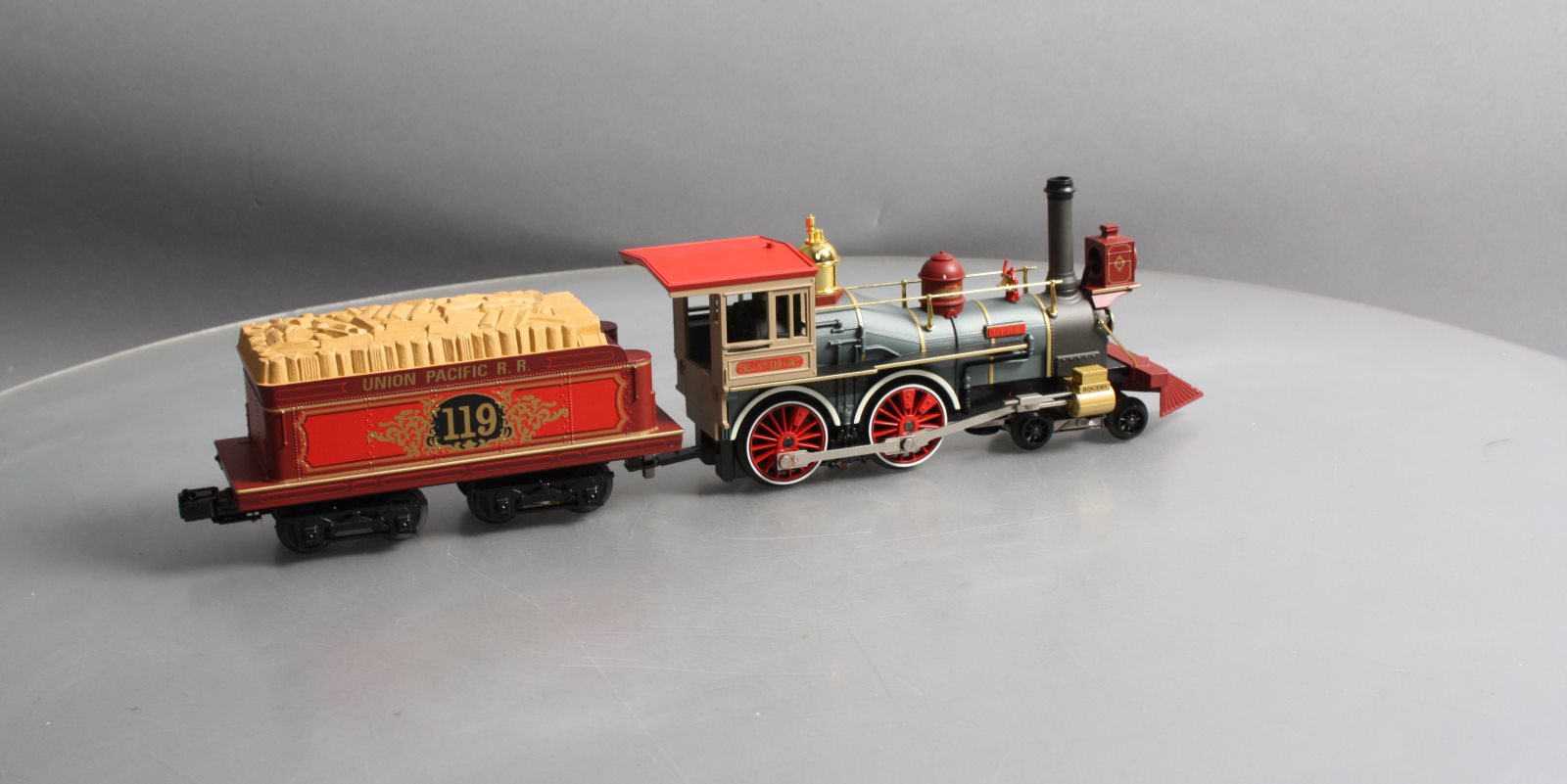 MTH 30-1672-1 O-27 UP 4-4-0 General Steam Locomotive w/PS3 #119