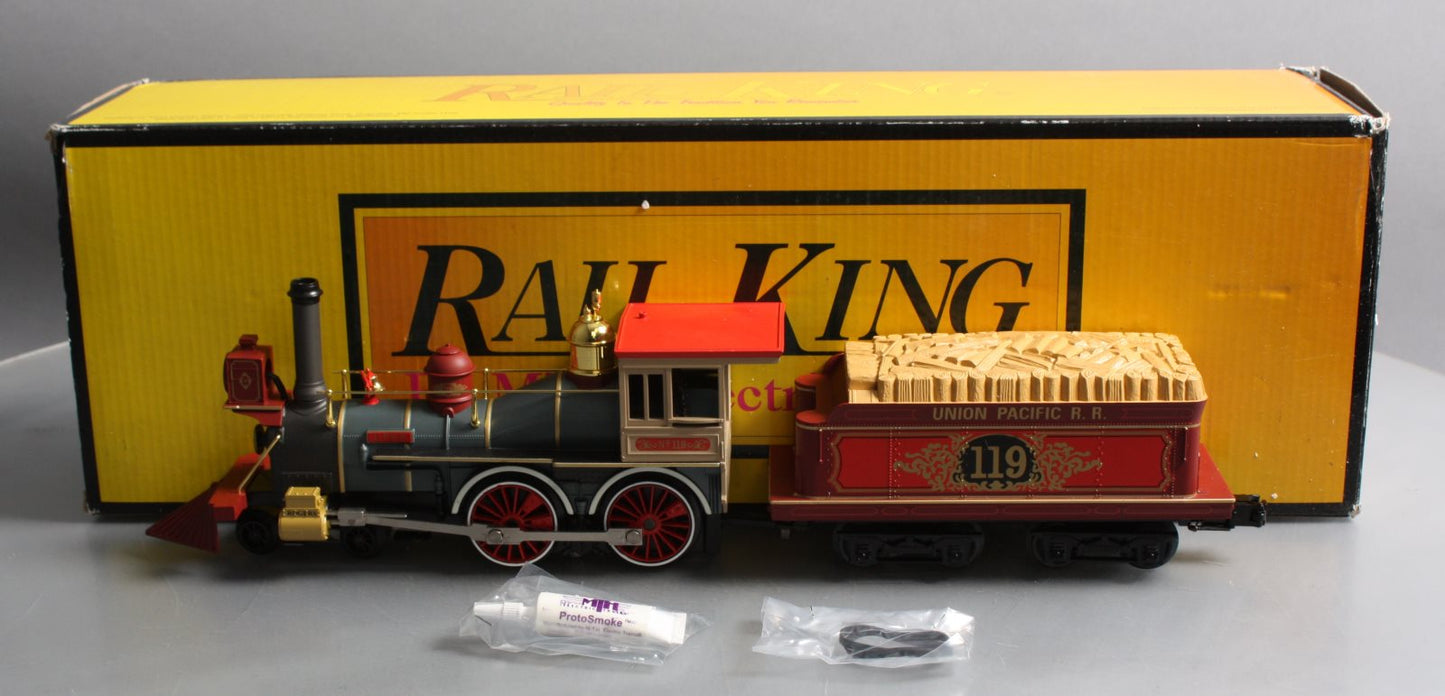 MTH 30-1672-1 O-27 UP 4-4-0 General Steam Locomotive w/PS3 #119