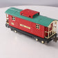 MTH 10-1042 O Gauge 817 Red & Peacock Roof Caboose w/ Brass Trim LN/Box