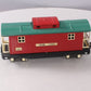 MTH 10-1042 O Gauge 817 Red & Peacock Roof Caboose w/ Brass Trim LN/Box