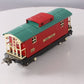 MTH 10-1042 O Gauge 817 Red & Peacock Roof Caboose w/ Brass Trim LN/Box