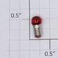 Lionel 47-100 14-Volt Miniature Screw Transparent Red Small Globe Light Bulb