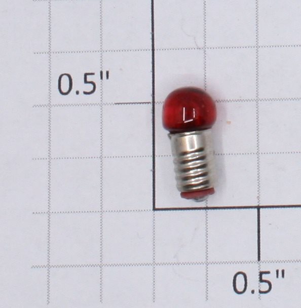 Lionel 47-100 14-Volt Miniature Screw Transparent Red Small Globe Light Bulb