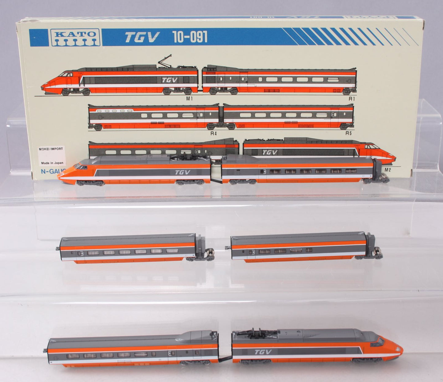 Kato 10-091 N Scale TGV Electric Train 6-Car Set LN/Box