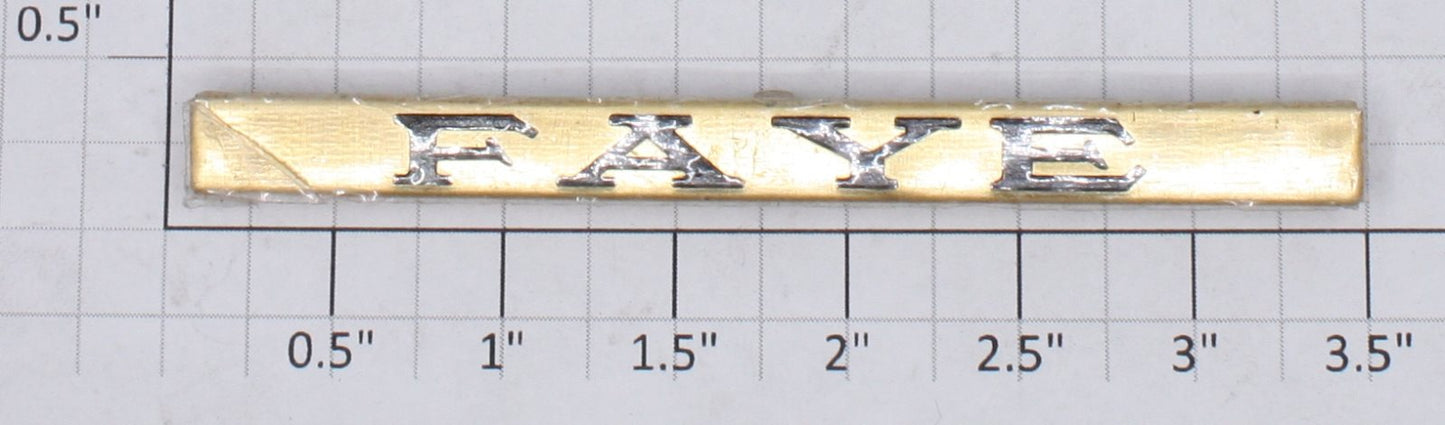 Lionel 420-2 Brass Faye Blue Comet Nameplate with Tabs