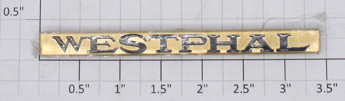Lionel 421-2 Brass Westphal Blue Comet Nameplate with Tabs