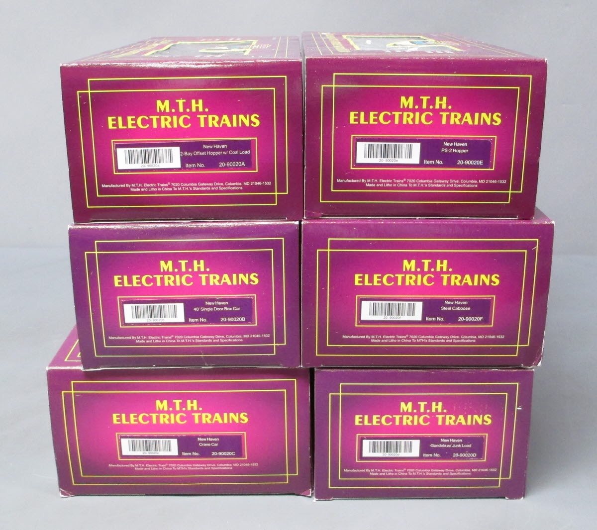 MTH 20-90020 O New Haven Premier Freight Car Set (Set of 6) LN/Box