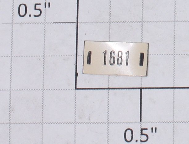 Lionel 1681-10 Number Board Insert