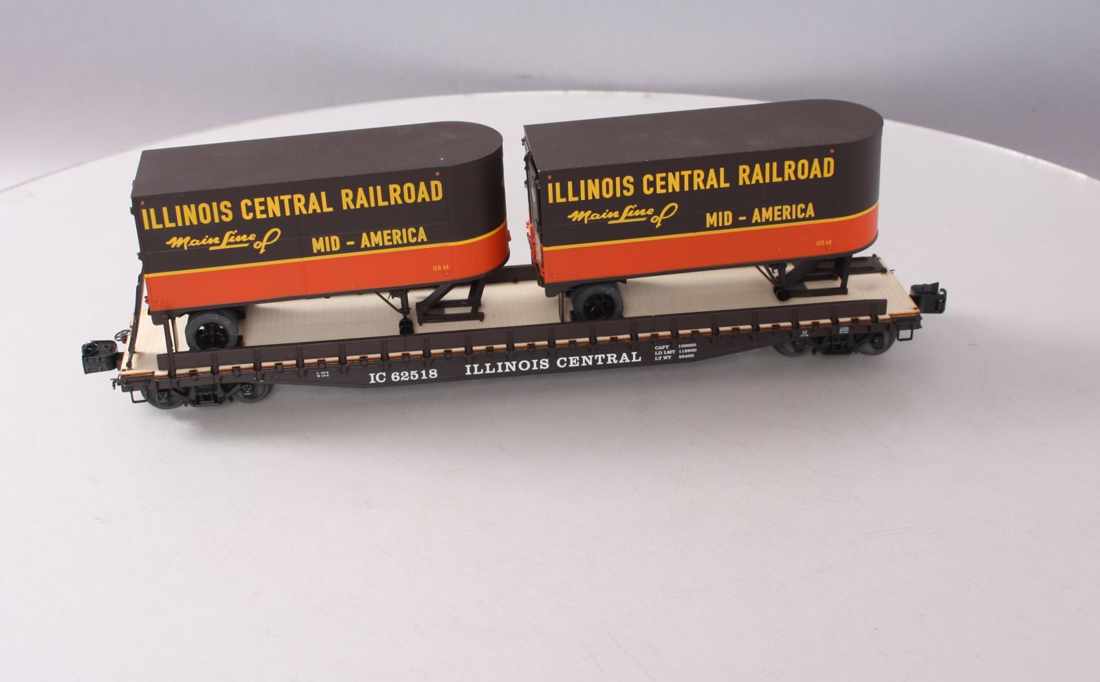 Lionel 6-27066 Illinois Central Flatcar with Piggyback Trailers
