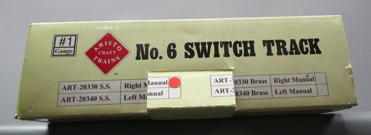 Aristo-Craft 20330 G #6 Stainless Steel Right Hand Switch Turnout LN/Box
