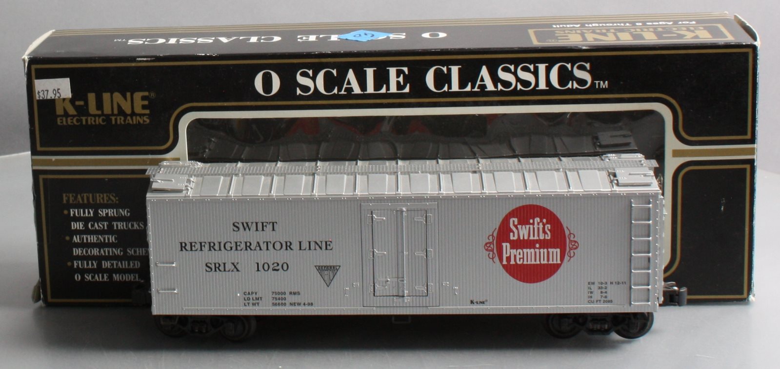 K-Line K762-8011 O Gauge Swift Refrigerator Line Box Car #1020 LN/Box