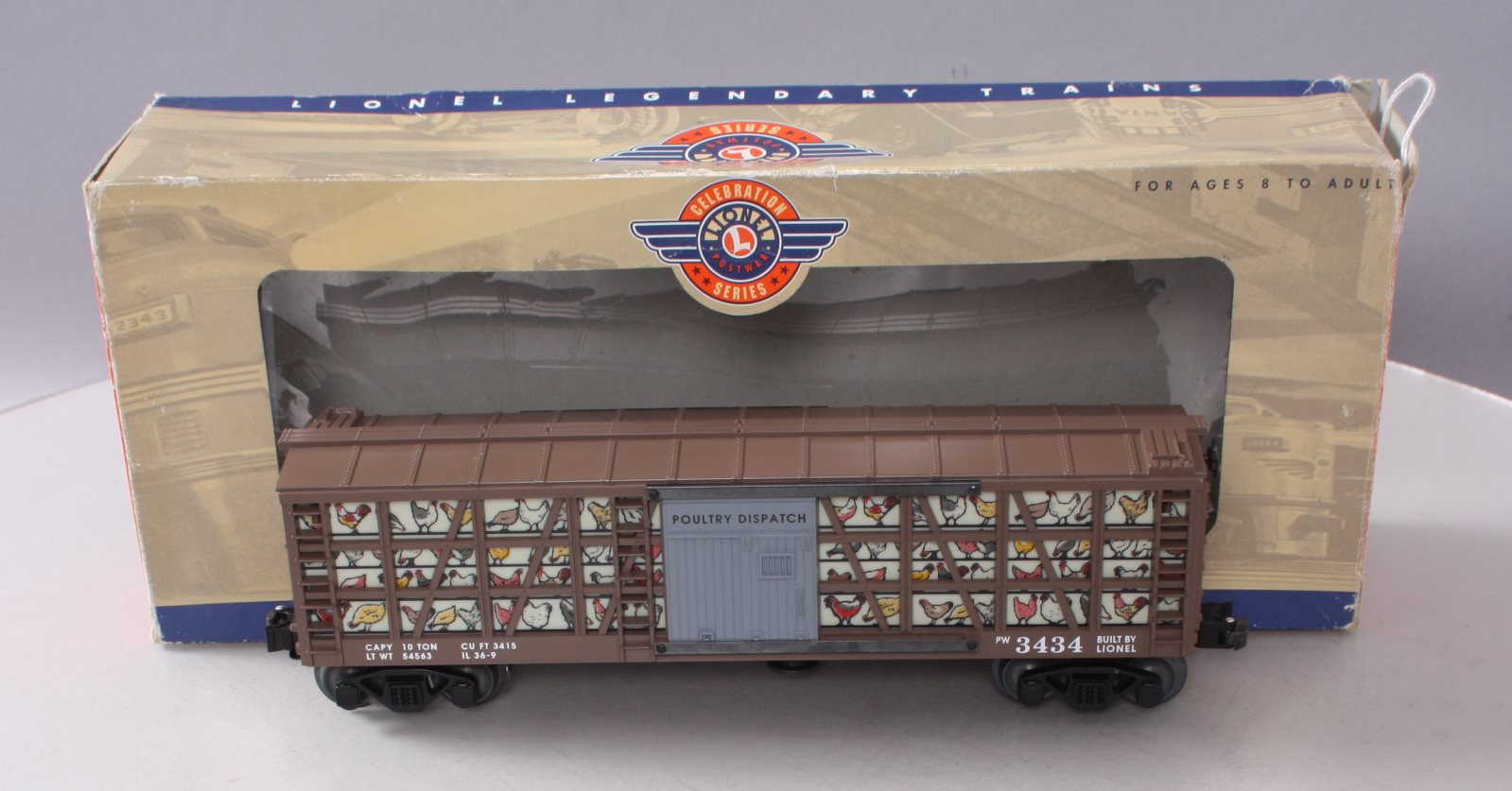Lionel 6-19867 O Gauge PWC Operating Poultry Dispatch Car #3434 LN/Box