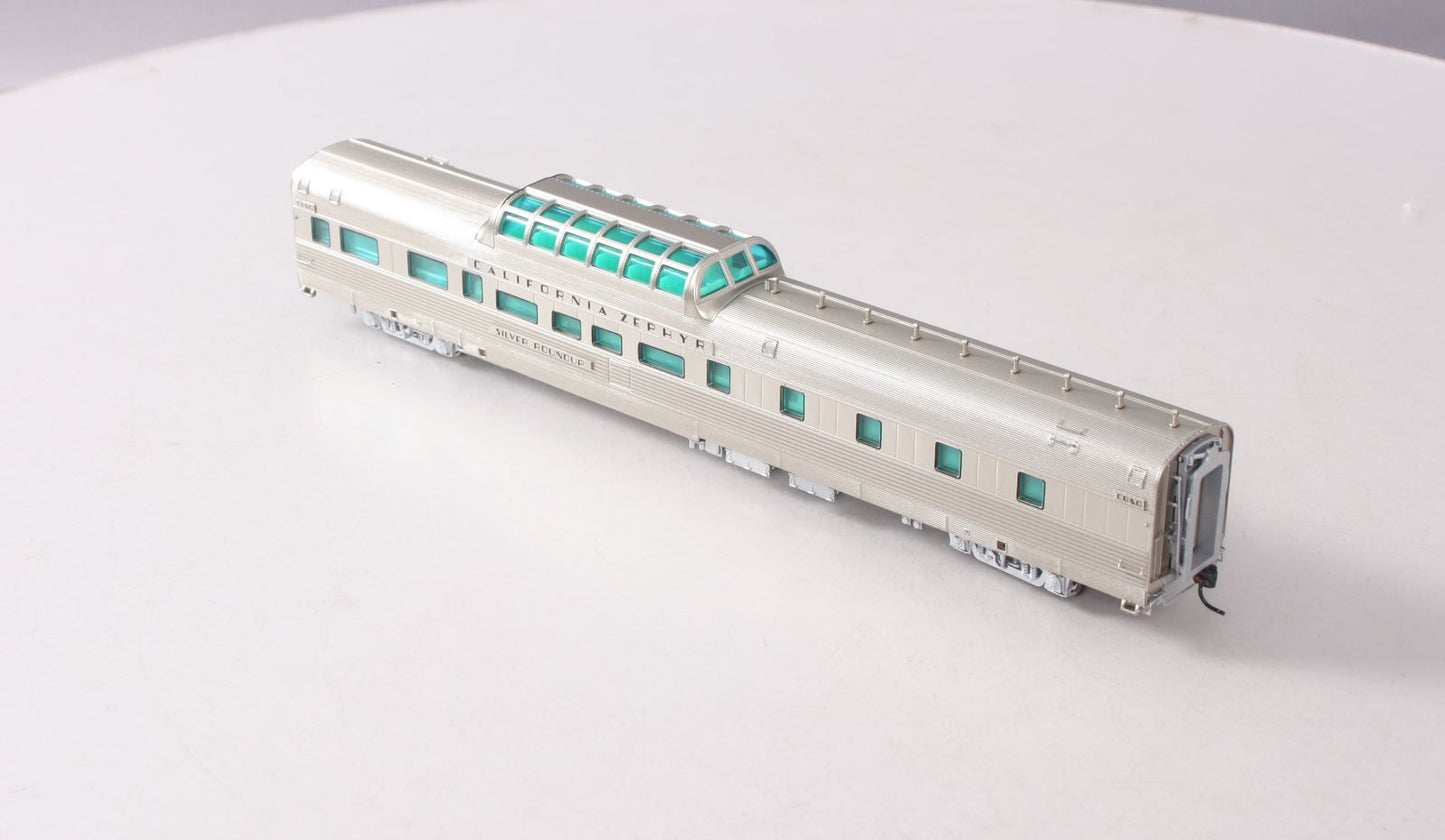 Broadway Limited 1501 HO CB&Q Silver Roundup California Zephyr Vista Dome #252