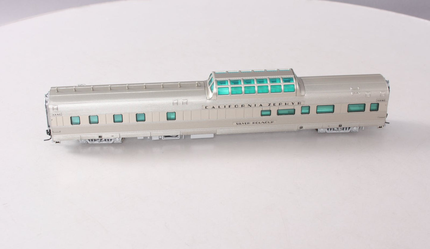 Broadway Limited 1501 HO CB&Q Silver Roundup California Zephyr Vista Dome #252