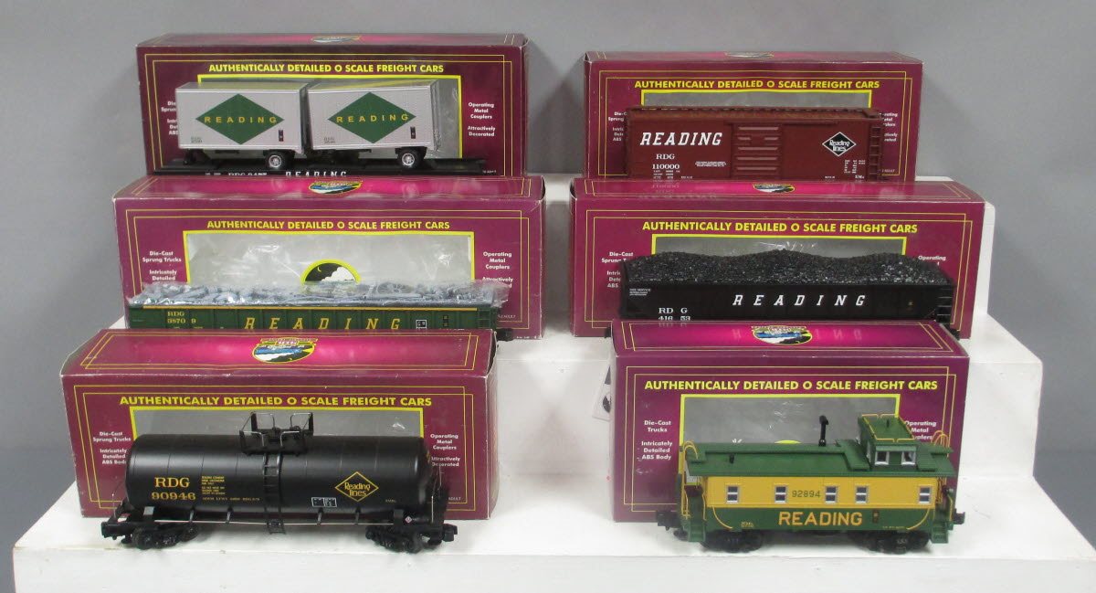 MTH 20-90001 O Reading RailKing Freight Car Set (Set of 6) LN/Box