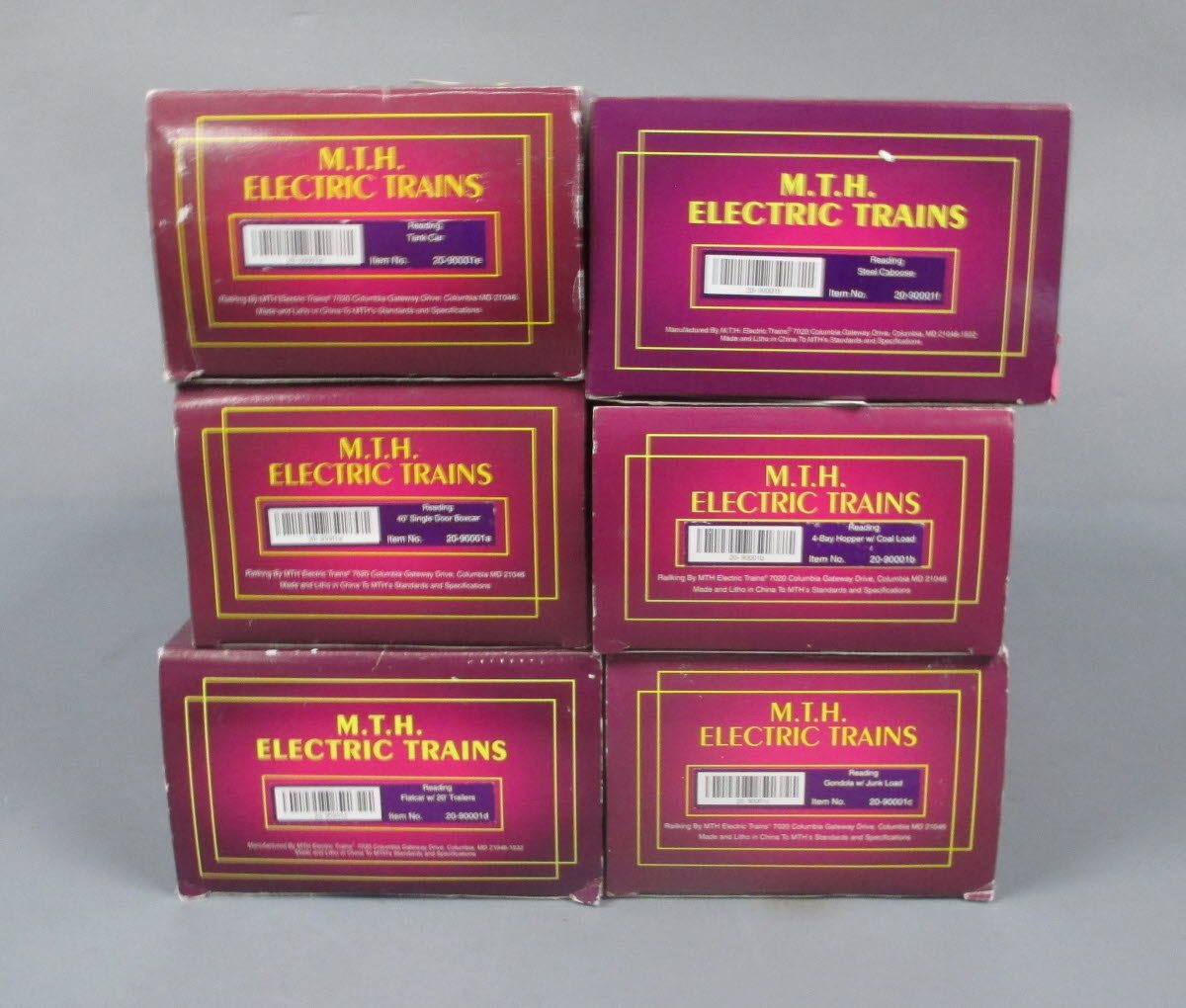 MTH 20-90001 O Reading RailKing Freight Car Set (Set of 6) LN/Box