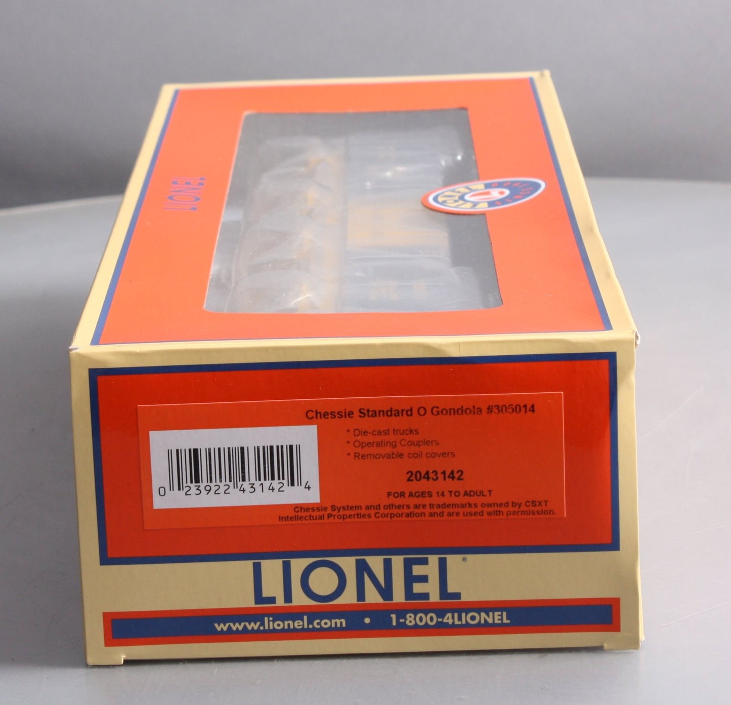 Lionel 2043142 O Gauge Chessie Standard Gondola #305014 LN/Box