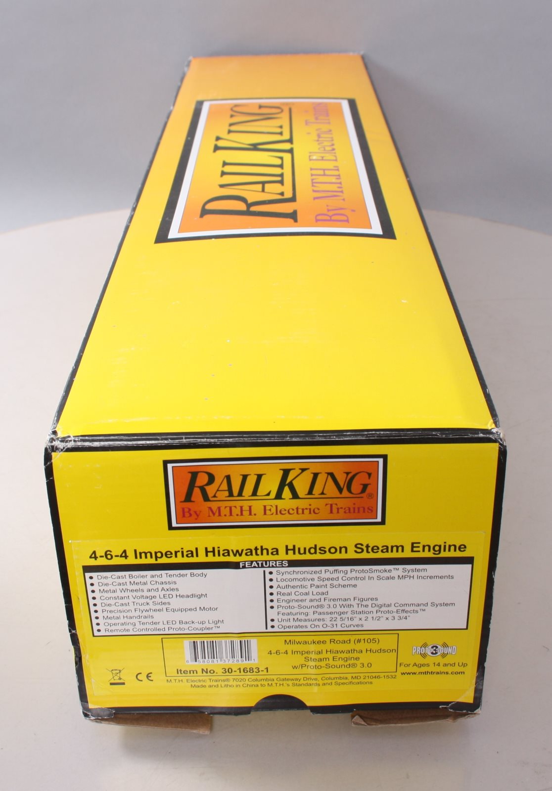 MTH 30-1683-1 O Milwaukee Road 4-6-4 Imperial Hudson Steam