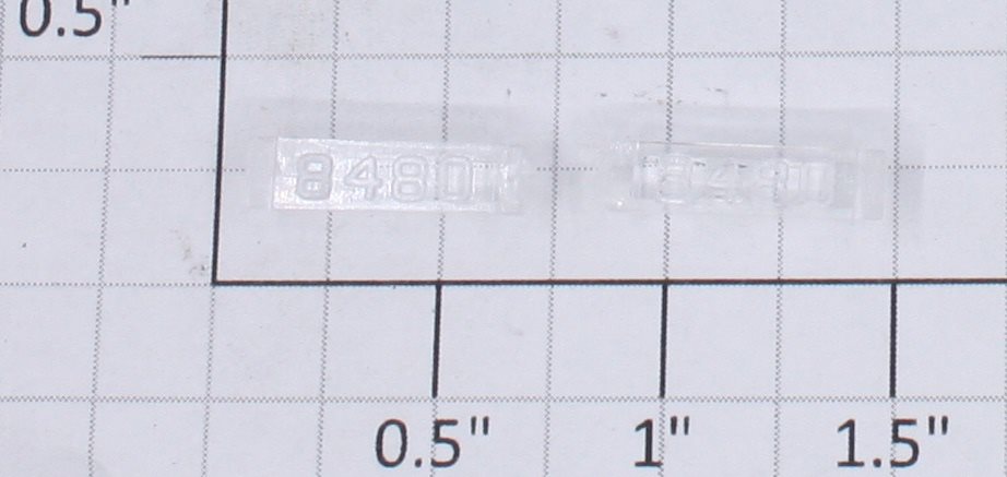 Lionel 8480-6/10 Clear Raised Number Marker Lens/Number Board Set (Pair of 2)