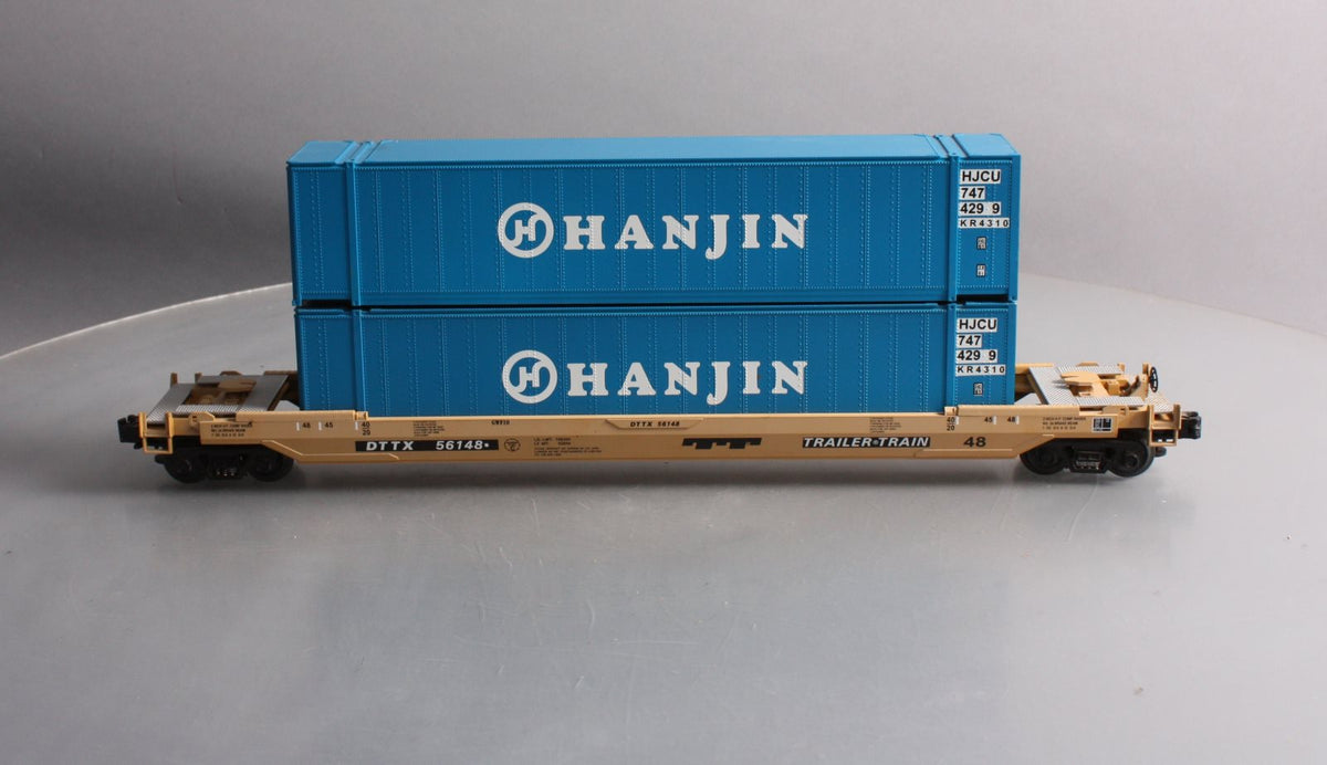 MTH 20-95004 O Gauge Hanjin Husky-Stack Car w/ Containers #56148 LN/Box
