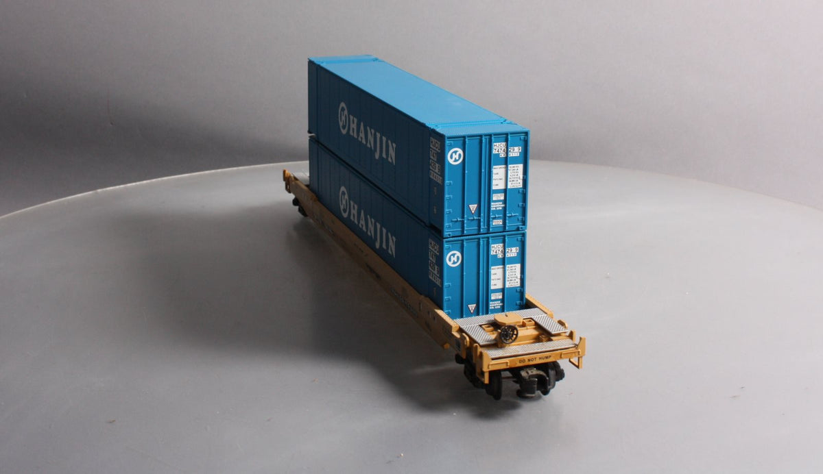 MTH 20-95004 O Gauge Hanjin Husky-Stack Car w/ Containers #56148 LN/Box