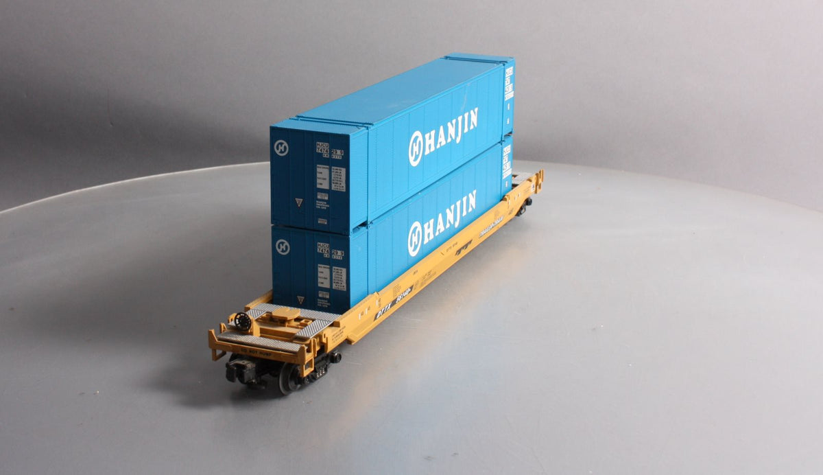 MTH 20-95004 O Gauge Hanjin Husky-Stack Car w/ Containers #56148 LN/Box