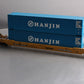 MTH 20-95004 O Gauge Hanjin Husky-Stack Car w/ Containers #56148 LN/Box