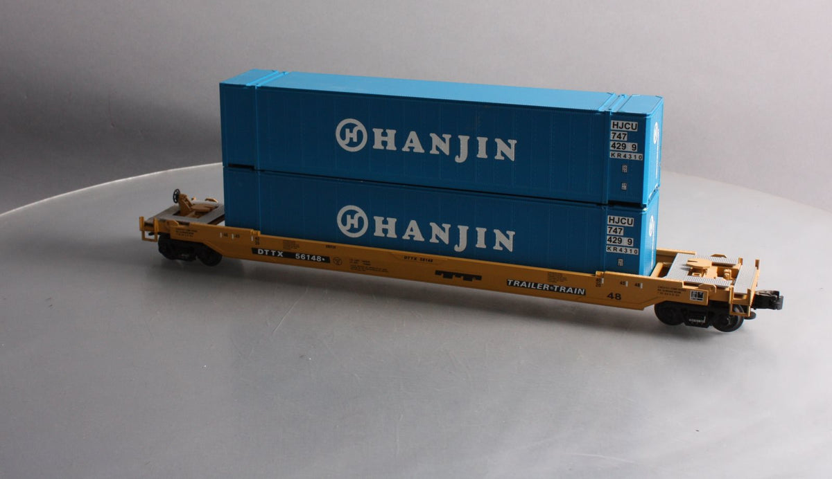 MTH 20-95004 O Gauge Hanjin Husky-Stack Car w/ Containers #56148 LN/Box