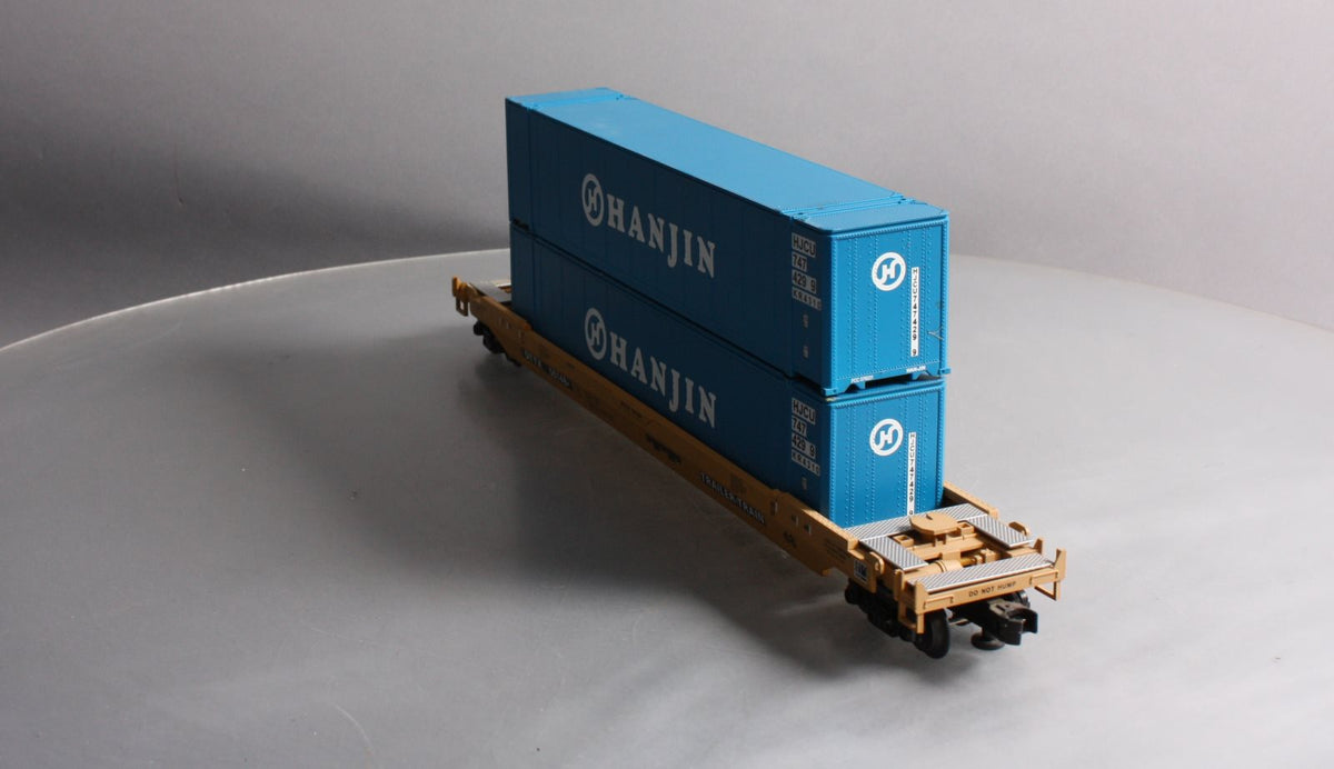 MTH 20-95004 O Gauge Hanjin Husky-Stack Car w/ Containers #56148 LN/Box