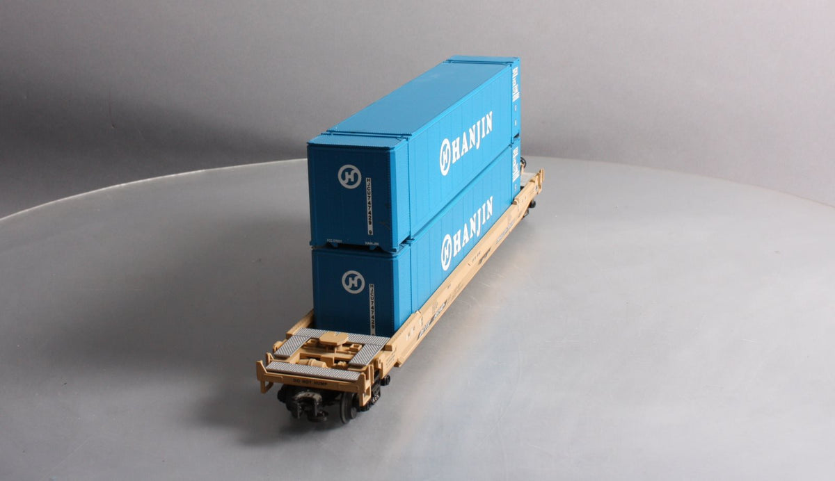 MTH 20-95004 O Gauge Hanjin Husky-Stack Car w/ Containers #56148 LN/Box