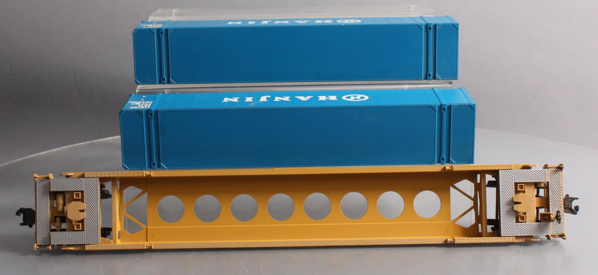 MTH 20-95004 O Gauge Hanjin Husky-Stack Car w/ Containers #56148 LN/Box