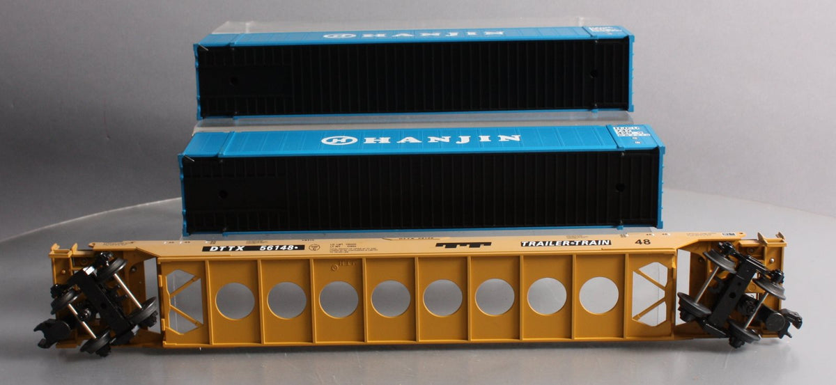 MTH 20-95004 O Gauge Hanjin Husky-Stack Car w/ Containers #56148 LN/Box