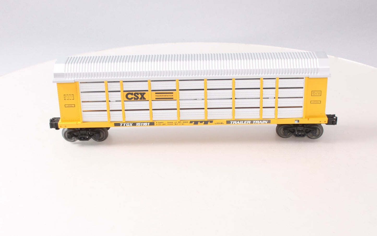 Lionel 6-17890 O Gauge LOTS 1991 CSX Screened Auto Carrier #151161 EX/Box