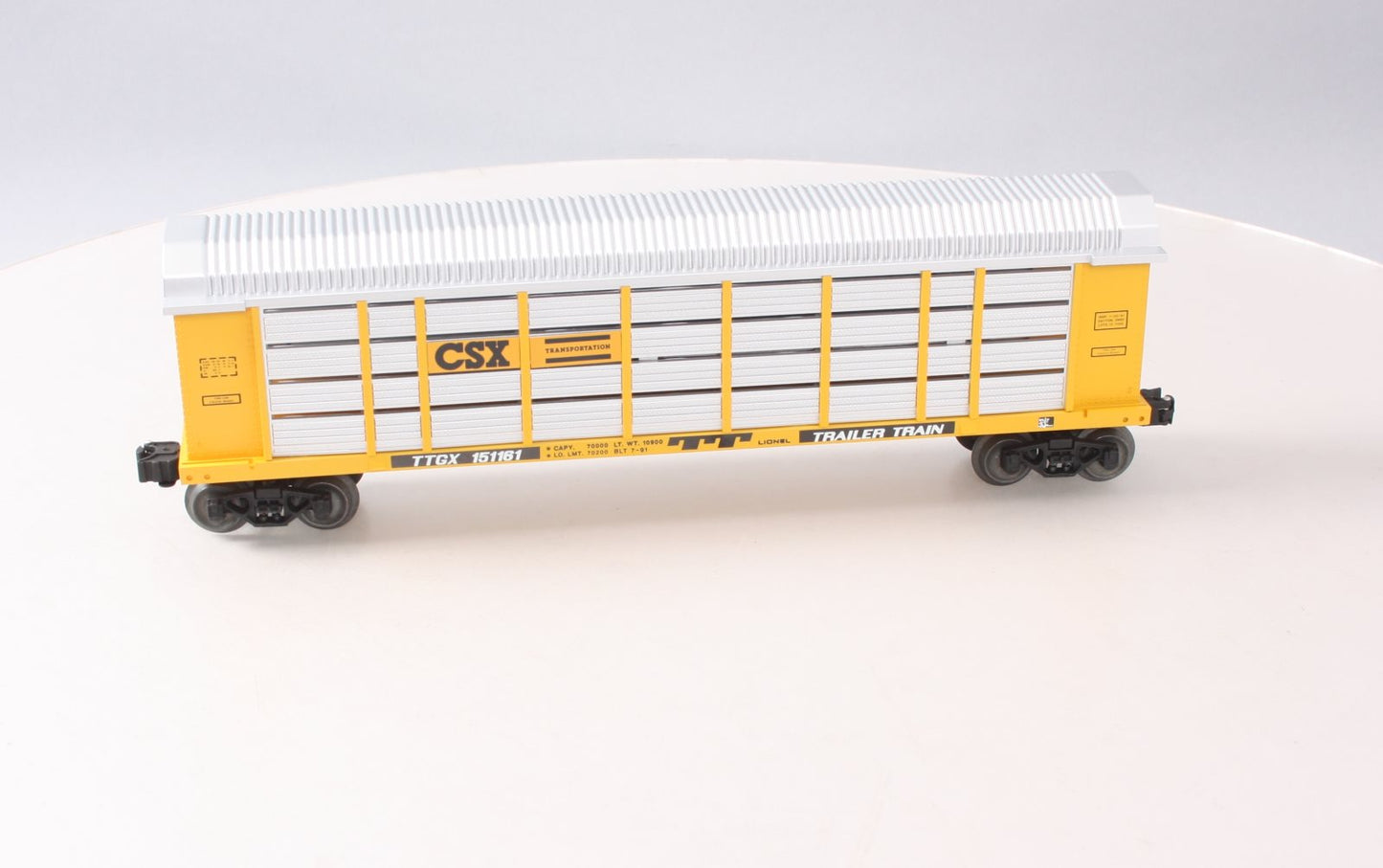 Lionel 6-17890 O Gauge LOTS 1991 CSX Screened Auto Carrier #151161 EX/Box