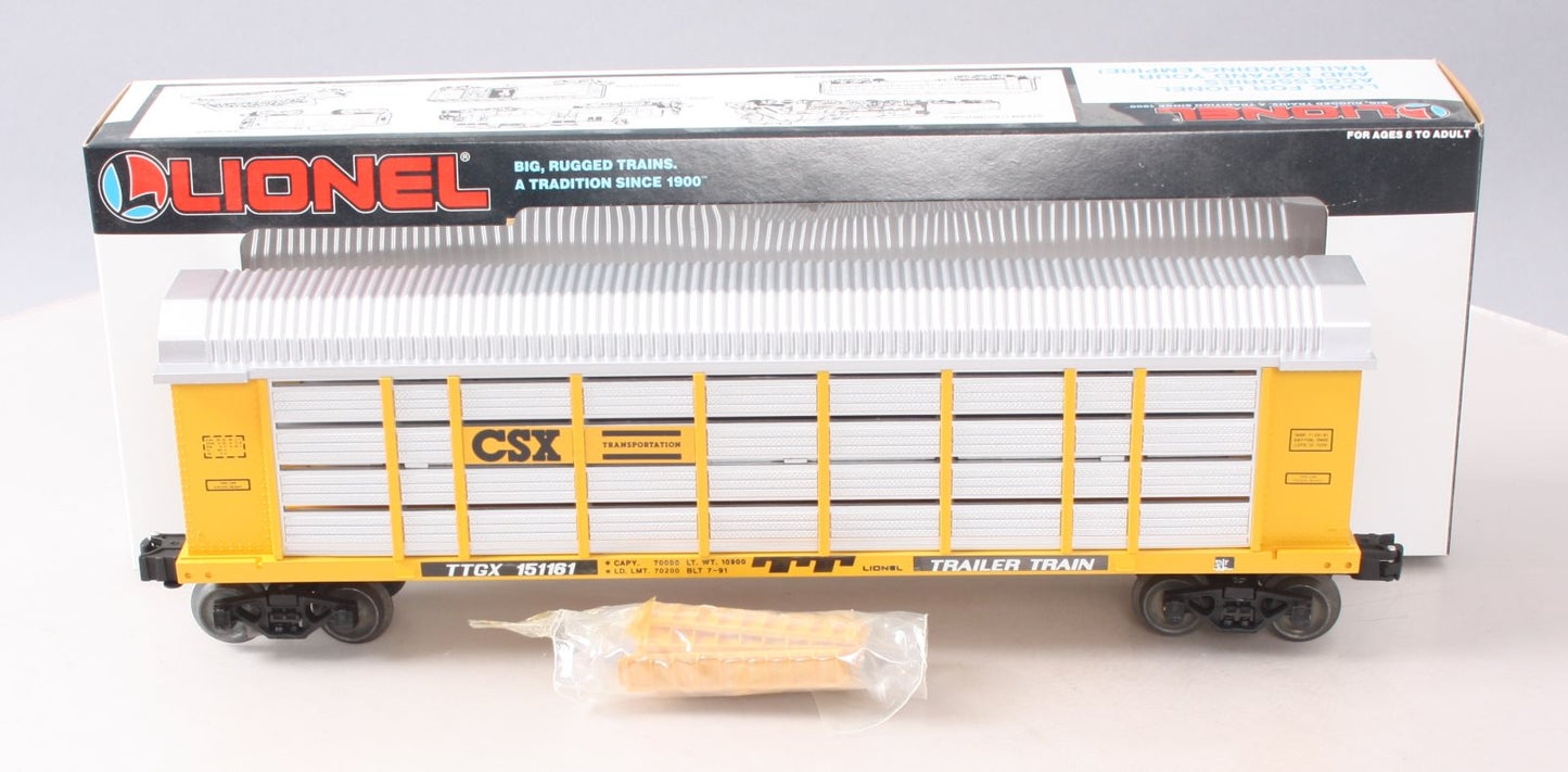 Lionel 6-17890 O Gauge LOTS 1991 CSX Screened Auto Carrier #151161 EX/Box