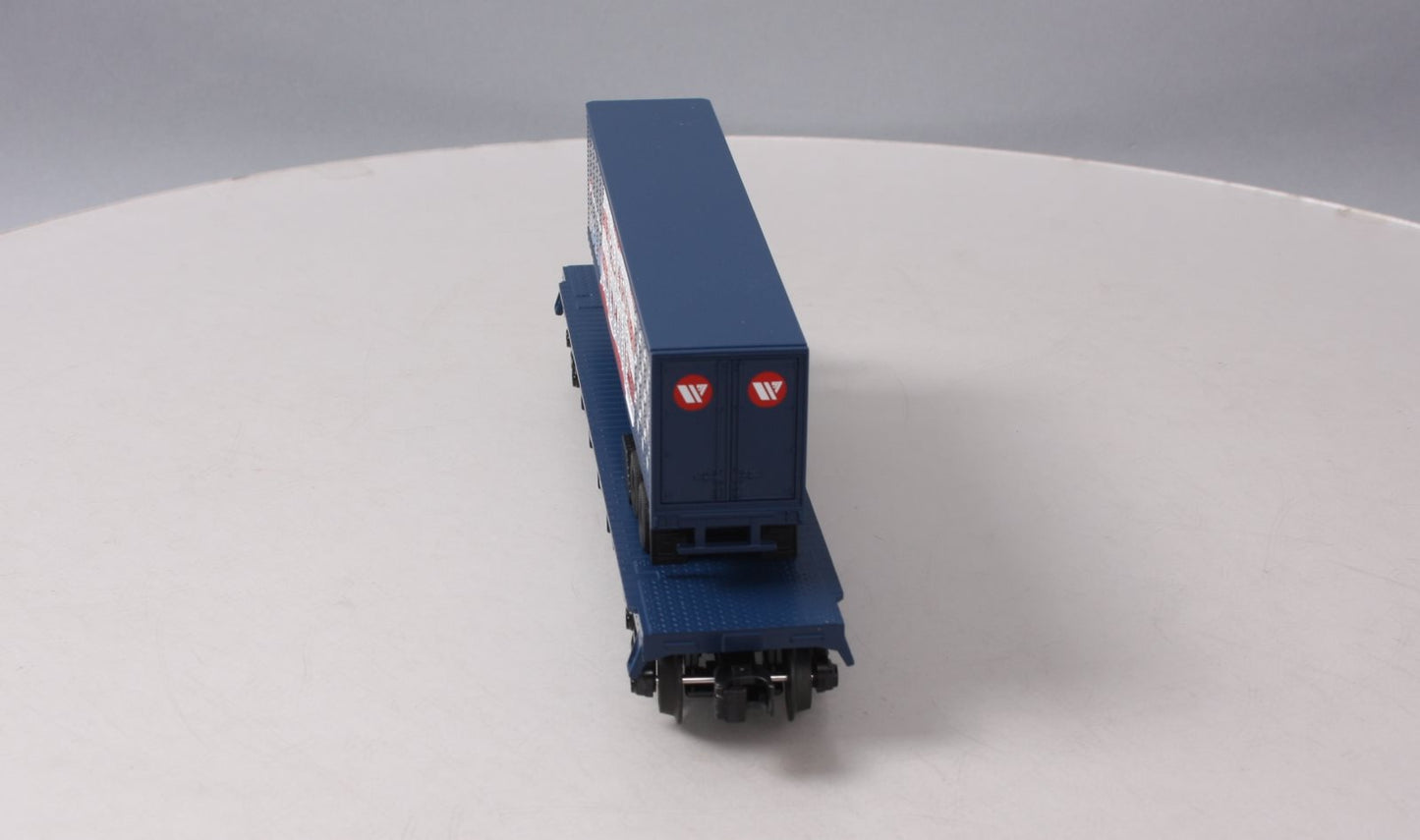 MTH 30-76849 O Montana Rail Link Veterans Flat Car w/40' Trailer NIB