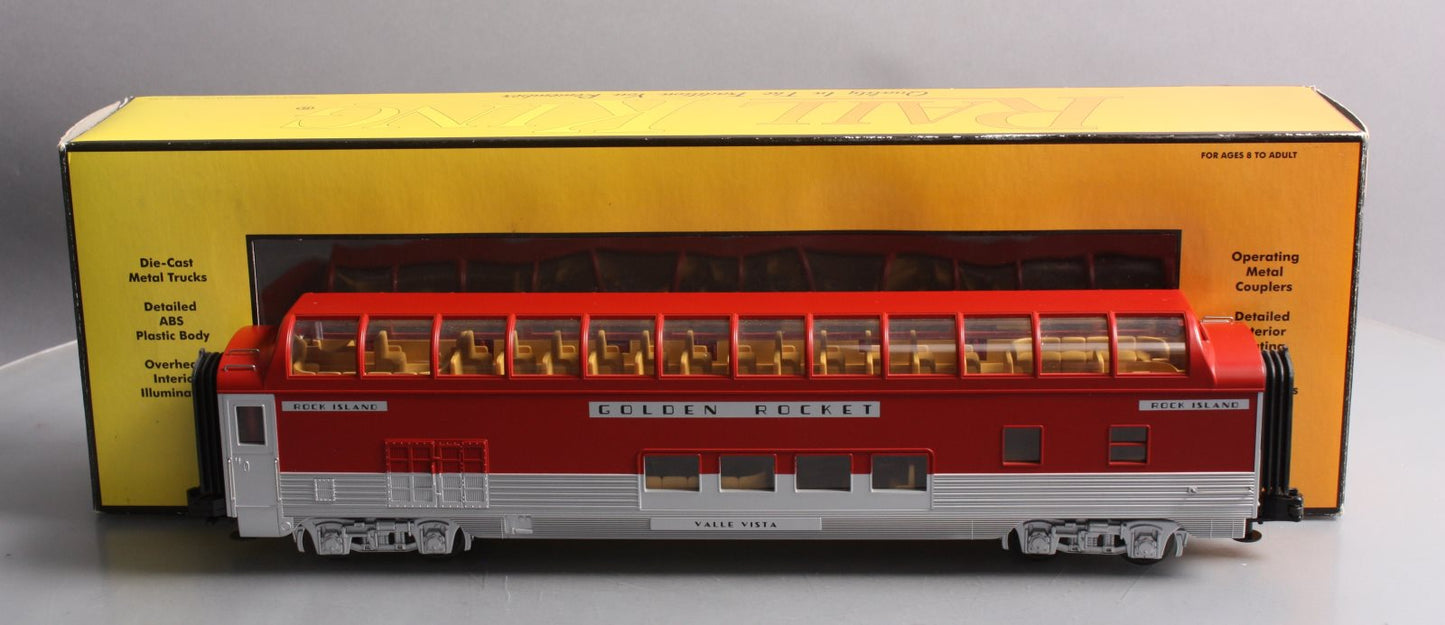 MTH 30-6729 O Rock Island "Valle Vista" Full-Length Vista Dome Passenger Car LN/Box