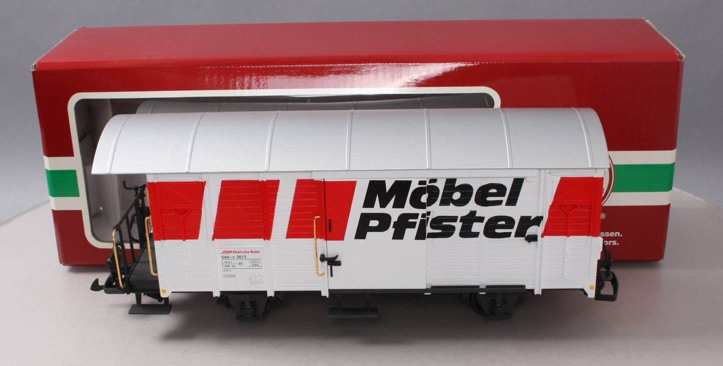 LGB 45810 G Scale RhB Mobel Pfister Boxcar (plastic wheels)
